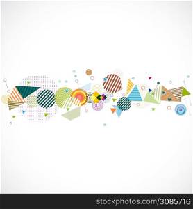 abstract colorful geometrical strip with creative line and triangle graphic concept and decoration, vector illustration
