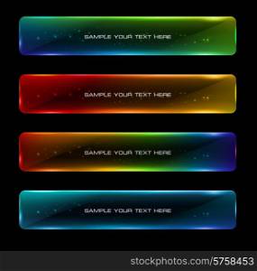 Abstract colorful glowing options. Useful for presentations or web design.. Abstract colorful glowing options.
