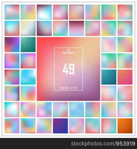 Abstract colorful gradient background set pattern. You can use for gradient color artwork. vector eps10