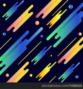 Abstract colorful gradient geometric shapes modern circle on black background. Vector illustration