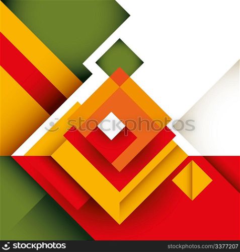 Abstract colorful graphic with rectangle shapes