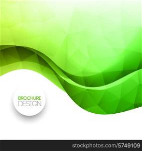 Abstract colorful green wave vector template background. EPS 10. Abstract colorful line vector background
