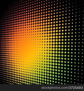 Abstract colorful halftone background with copy space.