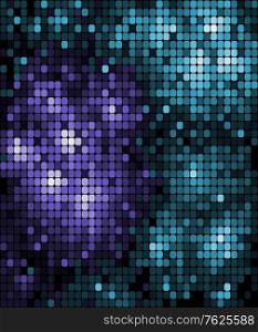Abstract colorful including purple, cyan pattern of graduated dots for background design. Full frame abstract pattern of graduated dots
