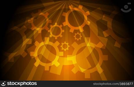 Abstract colorful industrial gears background