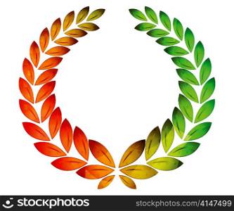 abstract colorful laurel vector illustration