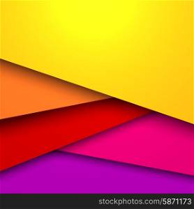 Abstract colorful layered vector background with copy space.