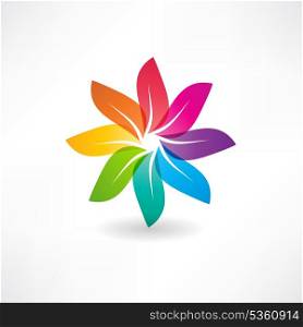abstract colorful leaves icon