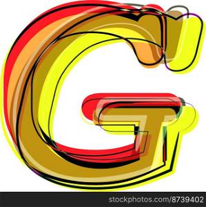 Abstract Colorful Letter G Vector illustration