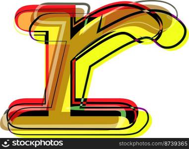 Abstract Colorful Letter r Vector illustration