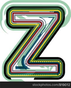 Abstract colorful Letter Z
