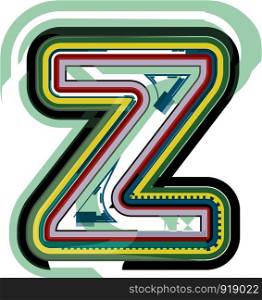 Abstract colorful Letter z