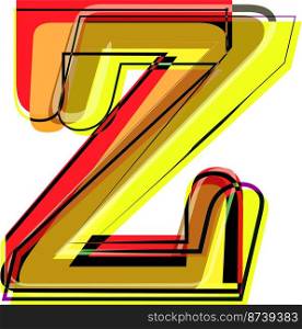 Abstract Colorful Letter Z Vector illustration