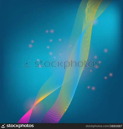 Abstract Colorful Line Textyre on Blue Star Background. Abstract Background