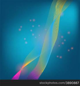 Abstract Colorful Line Textyre on Blue Star Background. Abstract Background