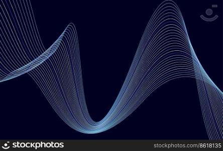 Abstract Colorful Lines Color technology Line wave background Vector Illustration