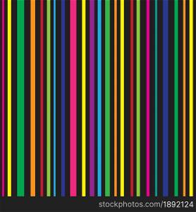 Abstract colorful lines on black background. Vector illustration