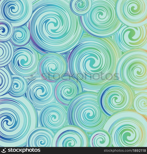 Abstract colorful lines on blue background. Vector illustration