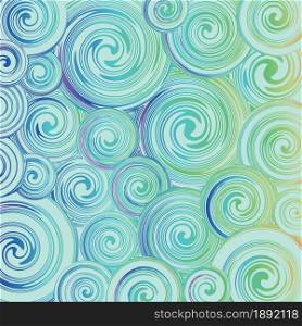 Abstract colorful lines on blue background. Vector illustration