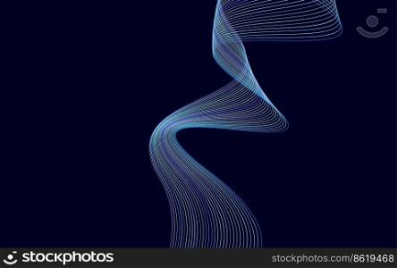 Abstract Colorful Lines wavy Lines background Vector Illustration