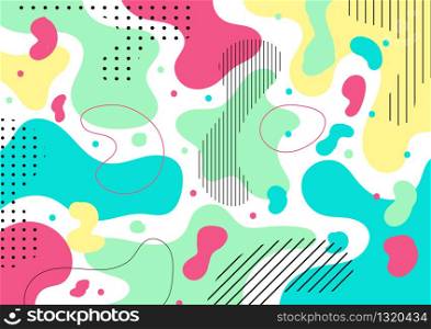 Abstract colorful liquid shape and pebble pattern background texture. Vector illustration
