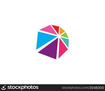 Abstract colorful logo template vector