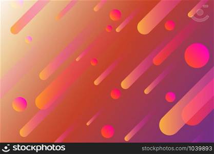 Abstract colorful modern geometric background in dynamic shapes composition