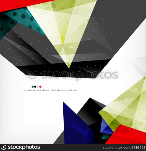 Abstract colorful overlapping shapes 3d composition