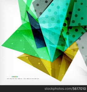 Abstract colorful overlapping shapes 3d composition