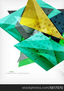 Abstract colorful overlapping shapes 3d composition