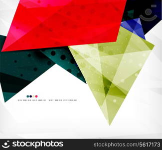 Abstract colorful overlapping shapes 3d composition