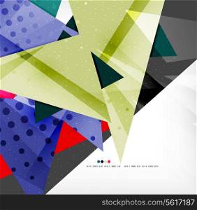 Abstract colorful overlapping shapes 3d composition