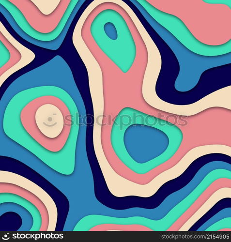 Abstract colorful papercut background design