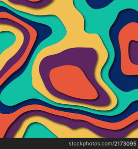 Abstract colorful papercut background design