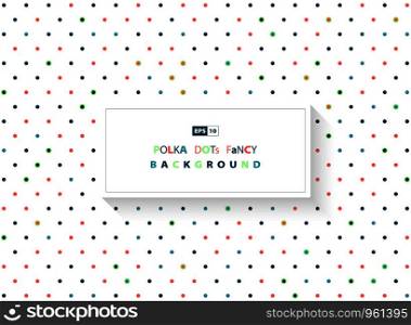Abstract colorful polka dot pattern design cover artwork. Use for poster, ad, design template, headline cover. illustration vector eps10
