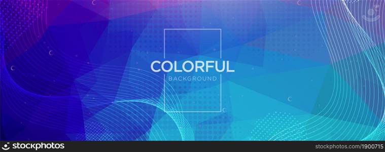 Abstract Colorful Polygonal with Creative Dynamic Lines Background Design. Graphic Design Element.