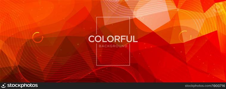 Abstract Colorful Polygonal with Creative Dynamic Lines Background Design. Graphic Design Element.