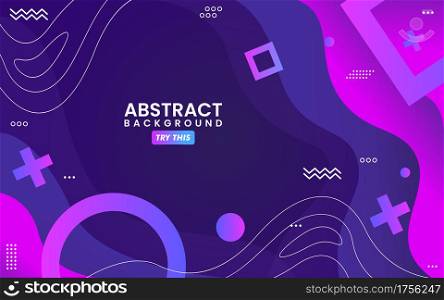 Abstract Colorful Purple with Geometric Shape Combination Background Design. Usable for Greeting Card, Banner, Landing Page, Presentation Background, Etc. Graphic Design Element.