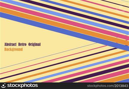 Abstract colorful retro color design template artwork style. Overlapping for copy of space style background. illustration vector
