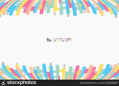 Abstract colorful round line pattern design center cover background on white template. Decorate for ad, poster, artwork, template design, print. illustration vector eps10