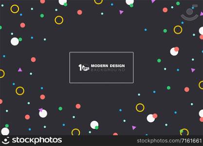 Abstract colorful shape of geometric pattern design on dark background. Decorate in minimal style, ad, poster, artwork, presentation, template. illustration vector eps10