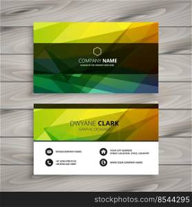abstract colorful shapes business card template