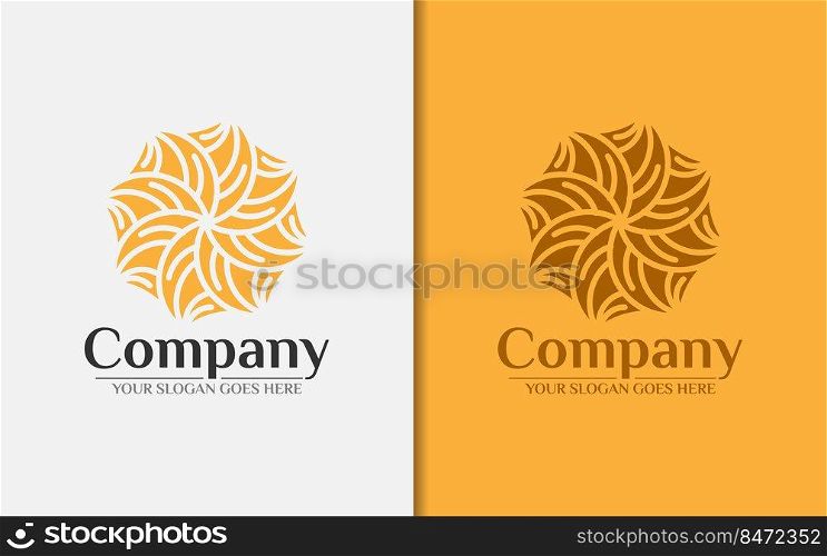 Abstract Colorful Spiral Ornament Logo Design with Creative Geometric Luxurious Style Concept.