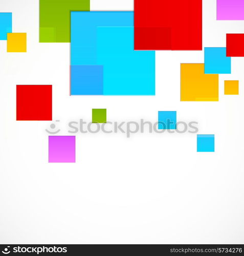 Abstract colorful squares modern digital design illustration