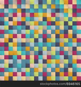 Abstract colorful squares pattern pixel background design for print, ad, poster, flyer, cover, brochure, template, Vector illustration
