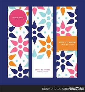 Abstract colorful stars vertical banners vector image