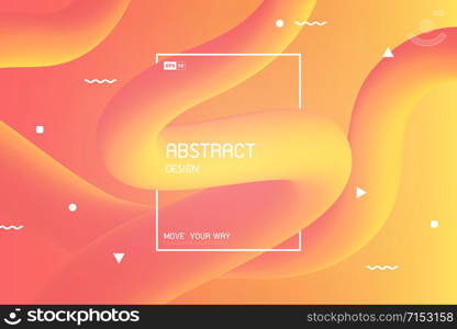 Abstract colorful stripe line of free shape design motion effect decoration background. Use for headline, poster, ad, artwork, template design. illustration vector eps10