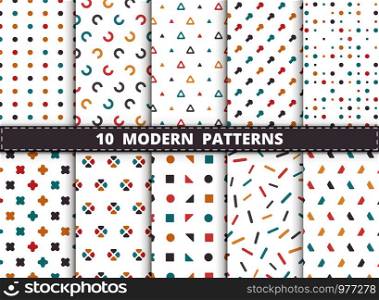 Abstract colorful style modern geometric pattern background. Decorating for style of geometrical design artwork, ad, wrapping, print. illustration vector eps10