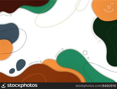Abstract colorful style template artwork decorative. Overlapping template with hand drawing style artwork background. Vector