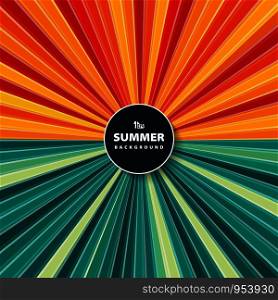 Abstract colorful sun burst of circle in summer time background. You can use for text copy space, ad, poster, web, artwork, cover design. vector eps10